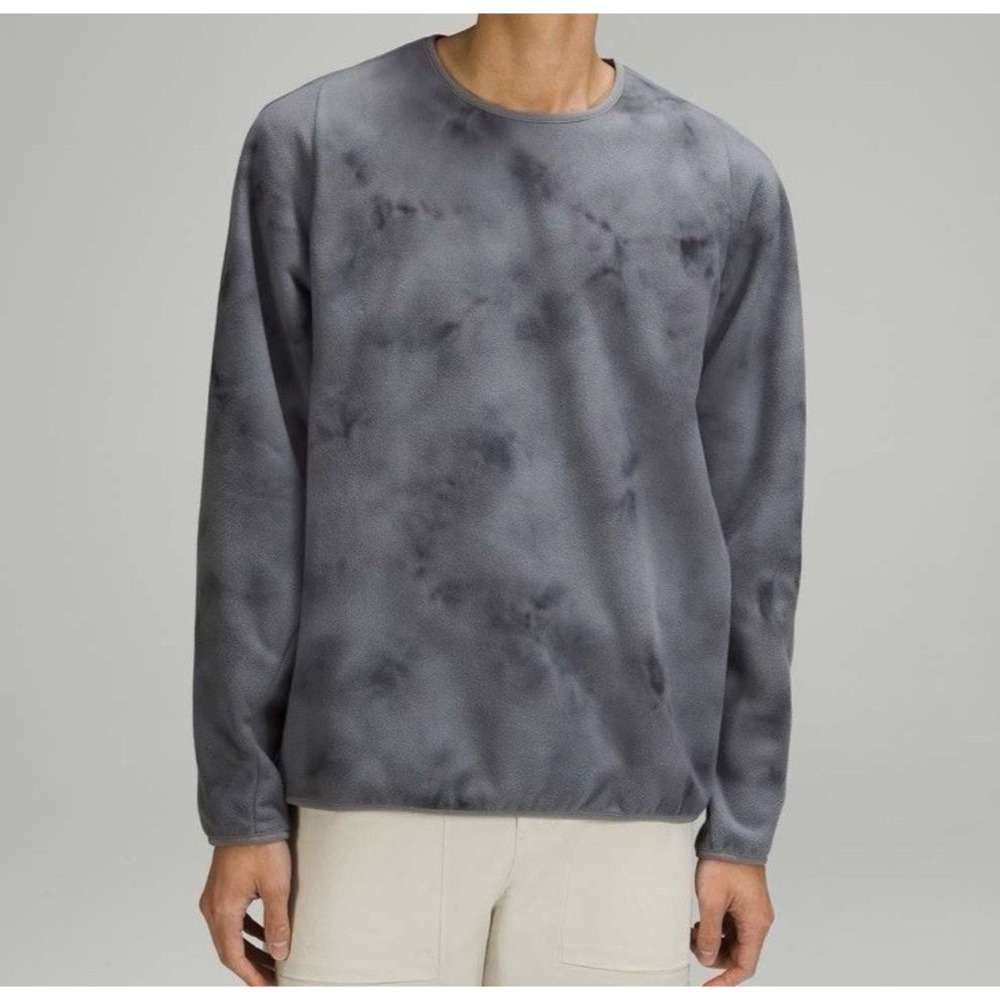 Lululemon Mens‎ Lab Fleece Crew Pullover Diamond Dye Asphalt Grey Graphite Large